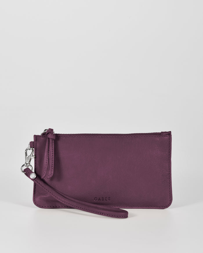 Abril Soft Leather Wristlet Purse