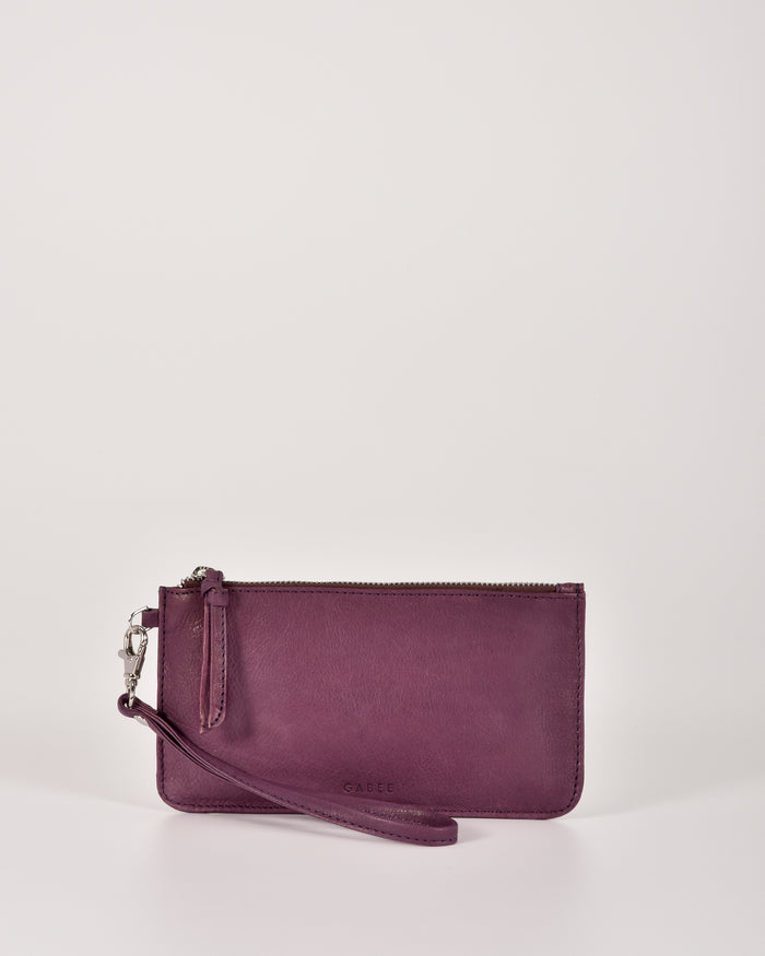 Abril Soft Leather Wristlet Purse