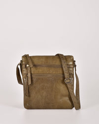 Barton Zipped Shoulder Leather Bag