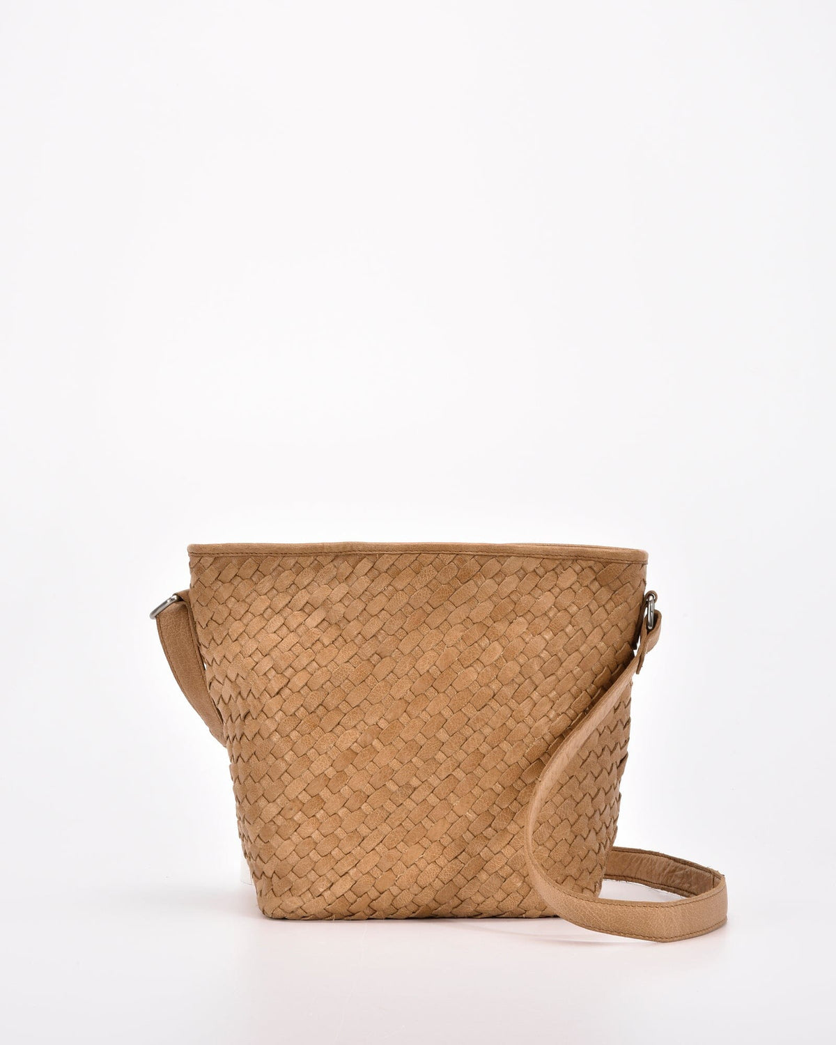 Canterbury Woven Leather Bucket Bag