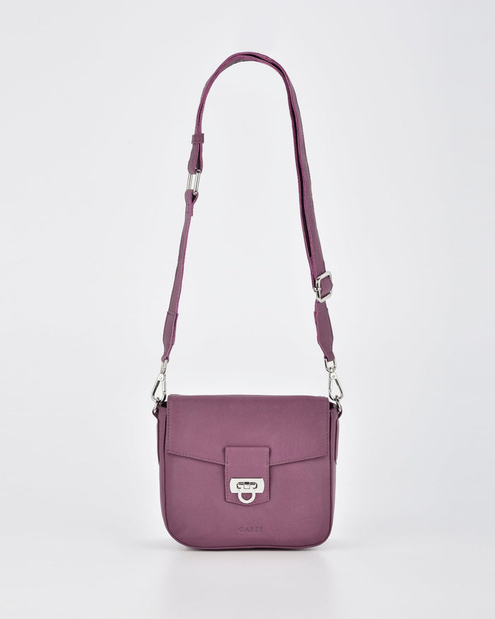 Charlotte Leather Turnlock Closure Crossbody Bag