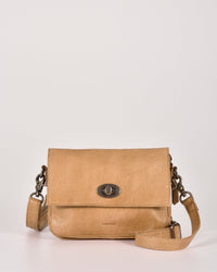 Darwin Leather Crossbody Bag with Turnlock