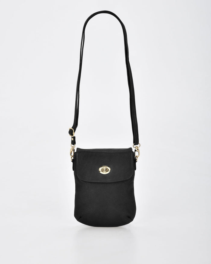 Janie Jnr Soft Leather Crossbody with Turnlock