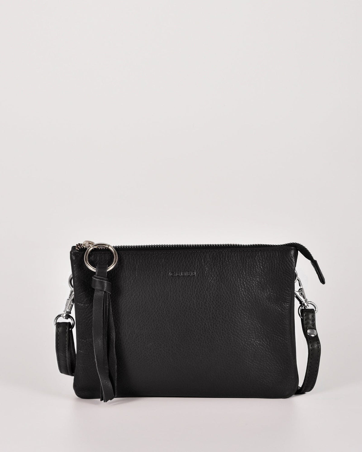 Lily Double Zip Compartment Soft Leather Crossbody Bag