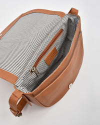Louise Leather Flap over Crossbody Bag