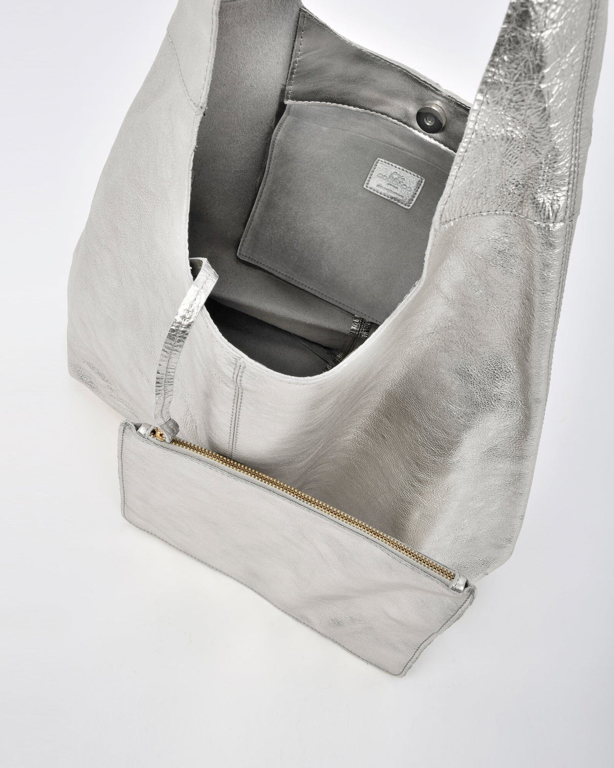 Lynx Metallic Hobo With Pouch