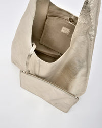 Lynx Metallic Hobo With Pouch