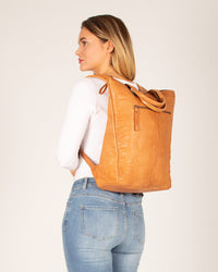 Belmont Sleek Leather Backpack