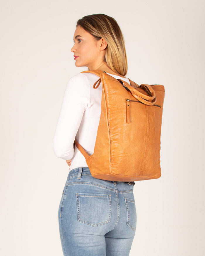Belmont Sleek Leather Backpack