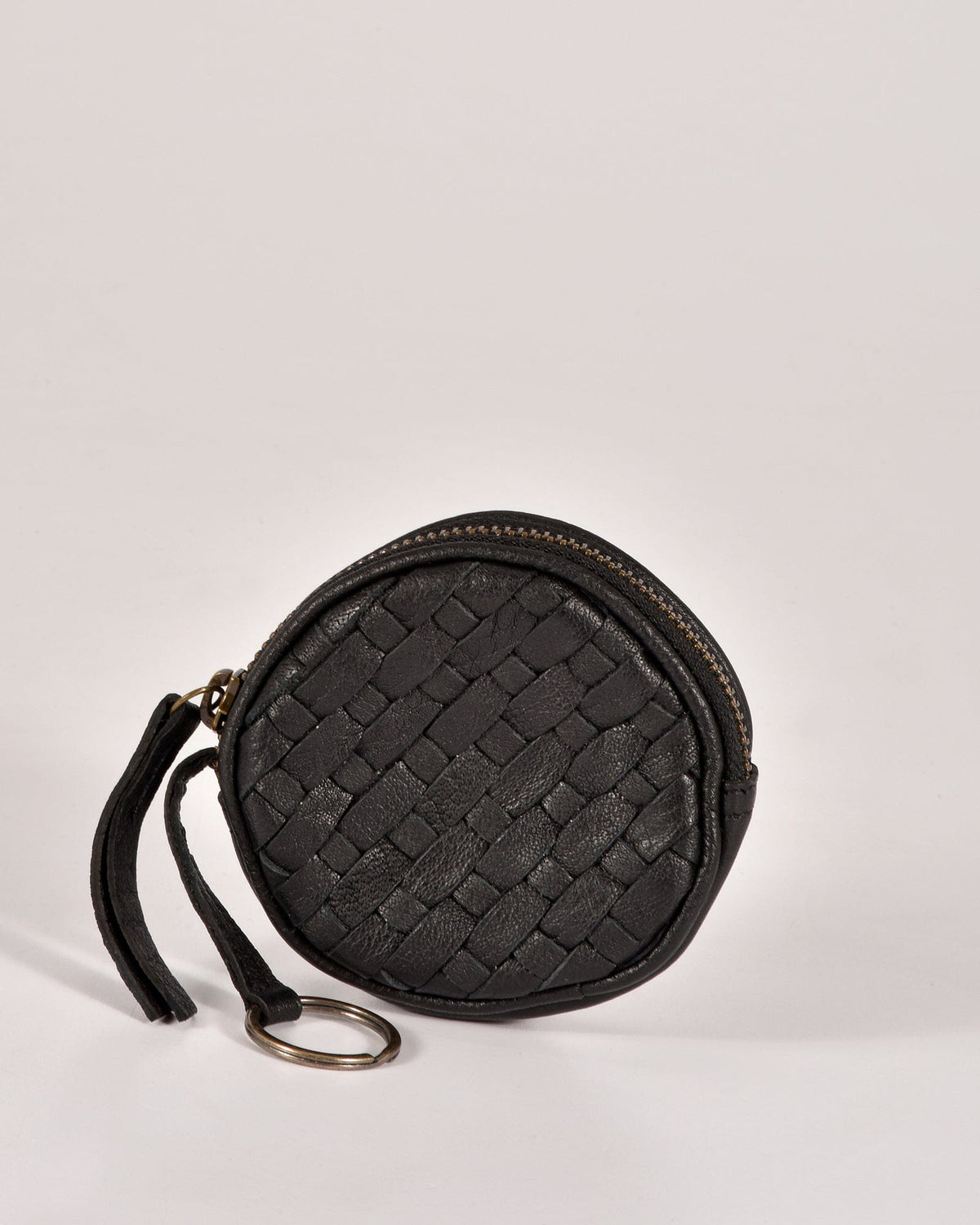 Creswell Leather Woven Coin Purse