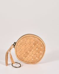 Creswell Leather Woven Coin Purse