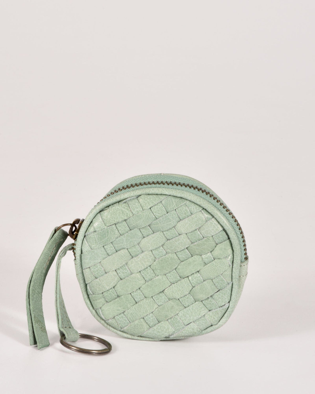 Creswell Leather Woven Coin Purse