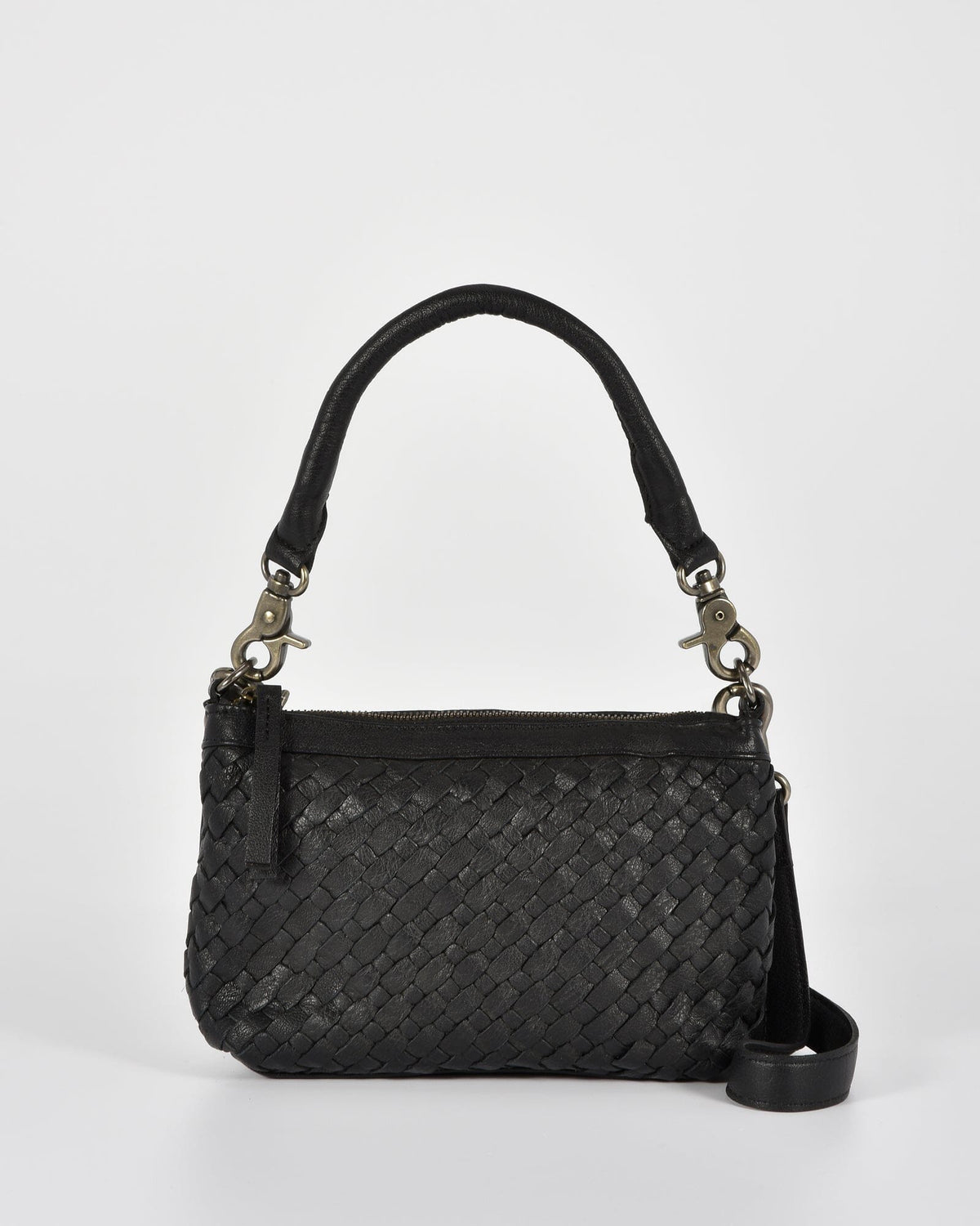 Durack Woven Leather Shoulder/Crossbody Bag