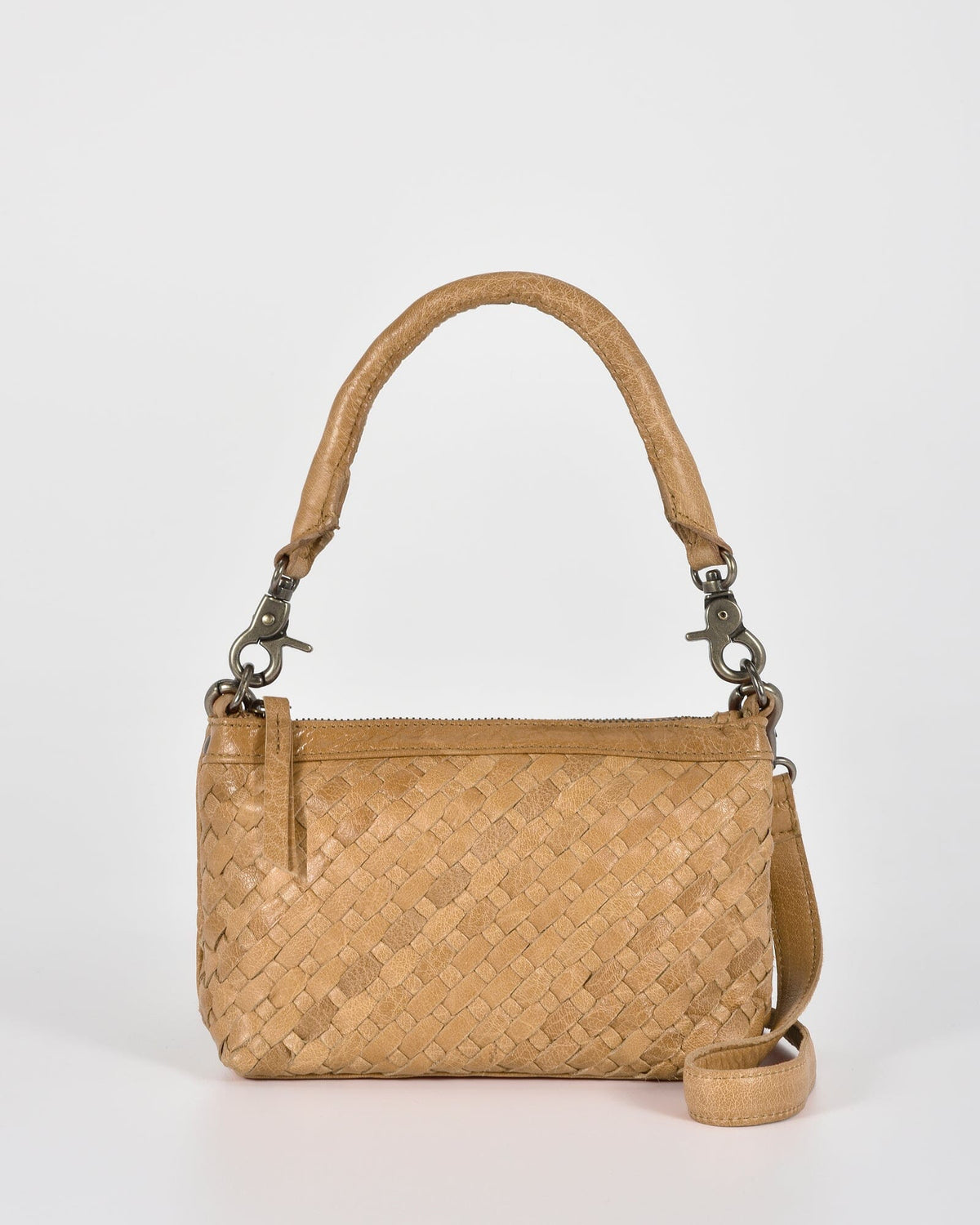 Durack Woven Leather Shoulder/Crossbody Bag