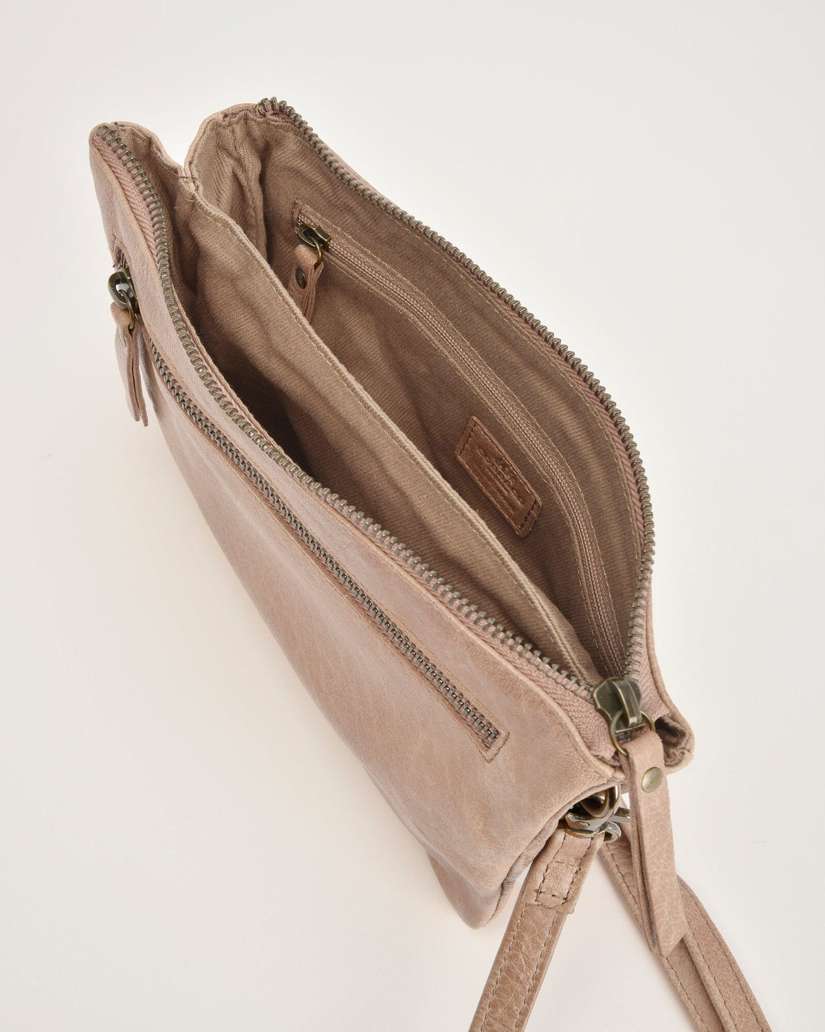Hervey Leather Double Pouch Crossbody