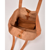 Hotham Leather Tote with front flap pocket