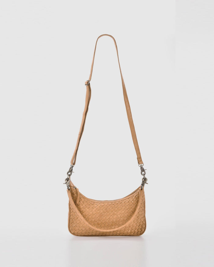 Hughes Woven Leather Shoulder Bag