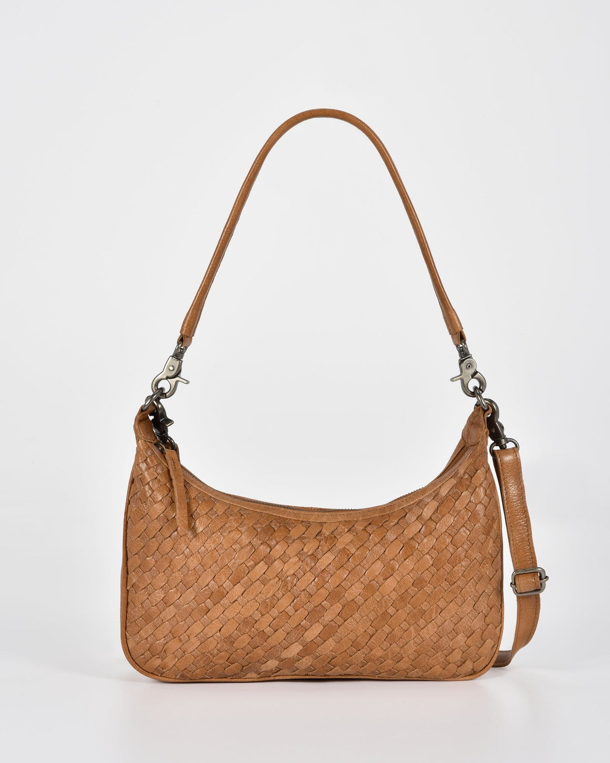 Hughes Woven Leather Shoulder Bag