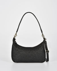 Hughes Woven Leather Shoulder Bag