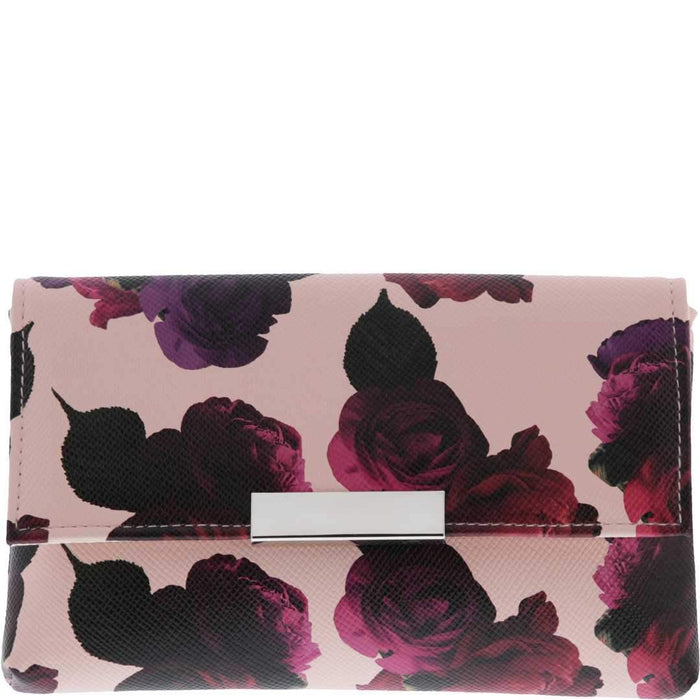 Laura Saffiano Rose Clutch