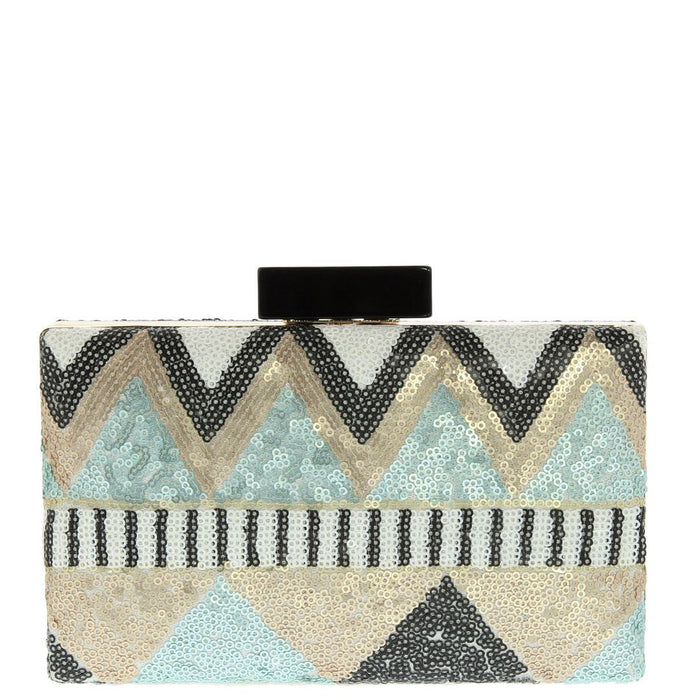 Leila Sequin Box Clutch