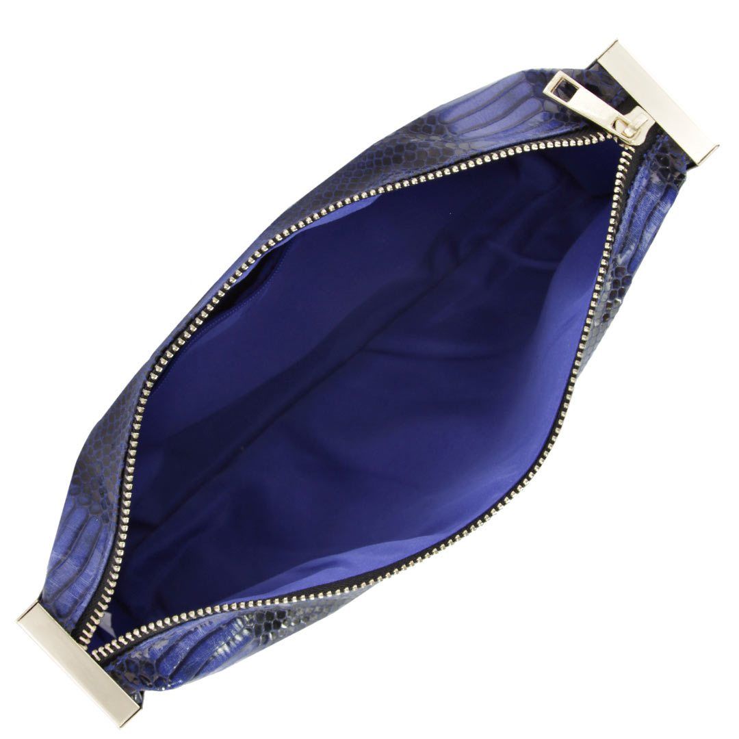 Macey Snake Metal Frame Clutch