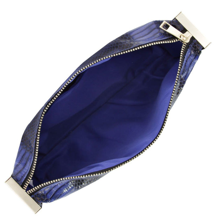 Macey Snake Metal Frame Clutch