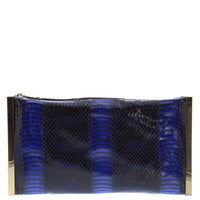 Macey Snake Metal Frame Clutch