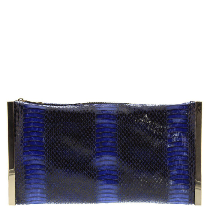 Macey Snake Metal Frame Clutch