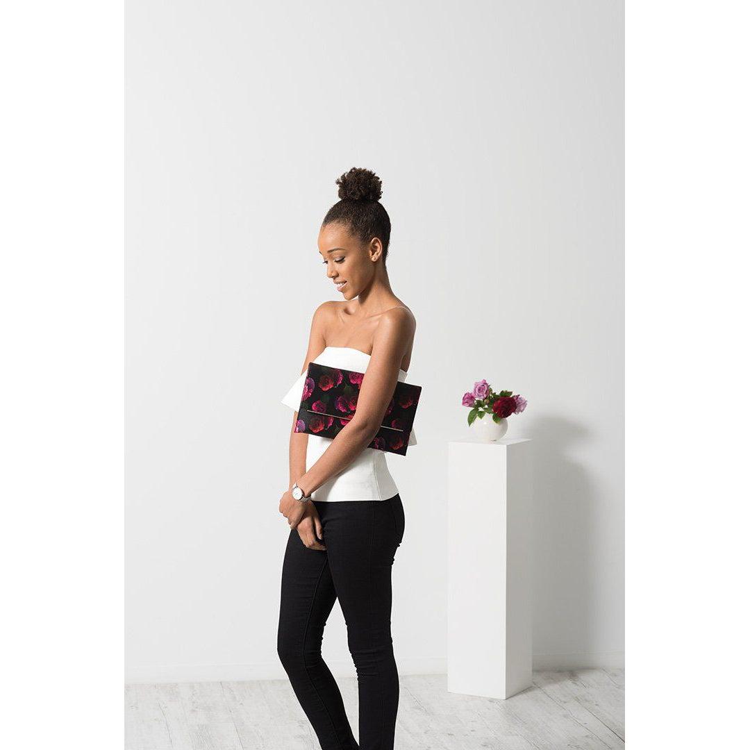 Marissa Saffiano Rose Clutch