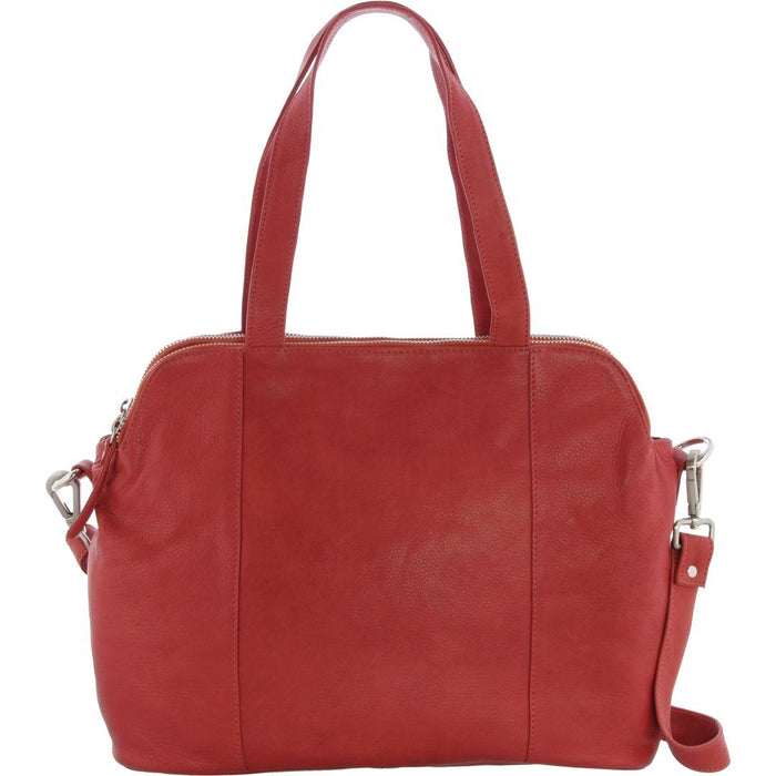 Michella Soft Leather Tri Compartment Handbag