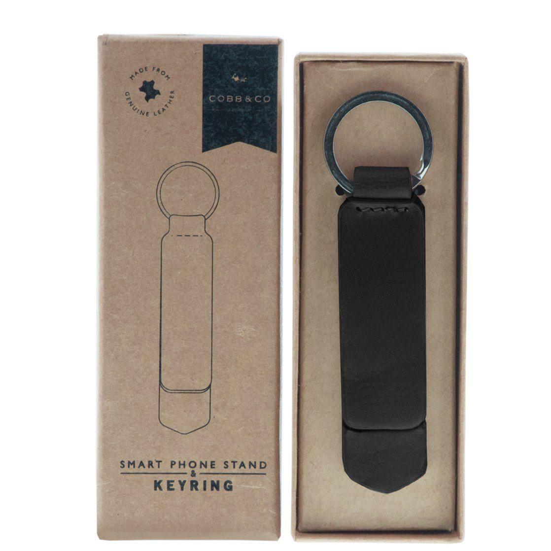 Moby Leather Keyring/ Mobile Stand