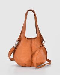 Simpson Small Round Leather Tote Bag