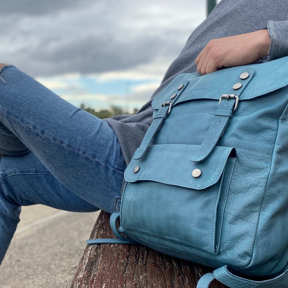 Wentworth Leather Rucksack with Laptop Pocket