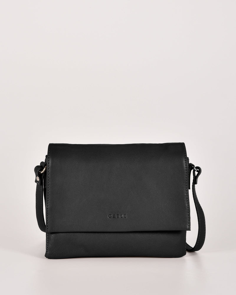 Gabee Eloise leather crossbody bag in black