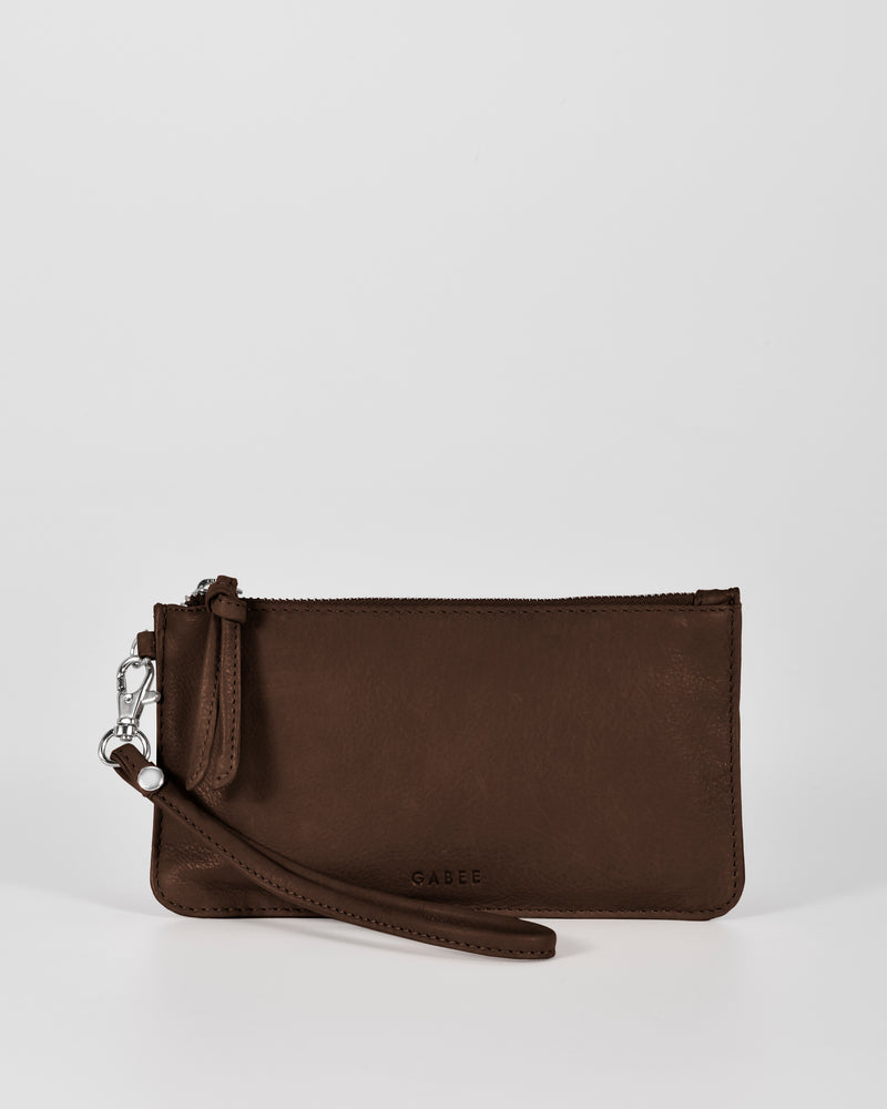 Abril Leather Pouch/Wallet with Detachable Wristlet