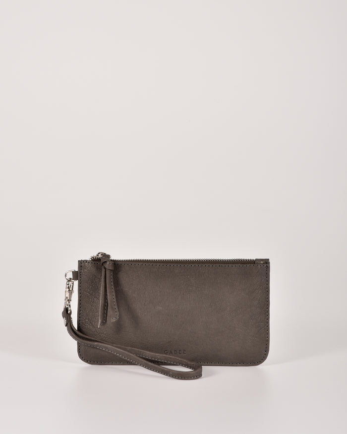 Abril Leather Pouch/Wallet with Detachable Wristlet