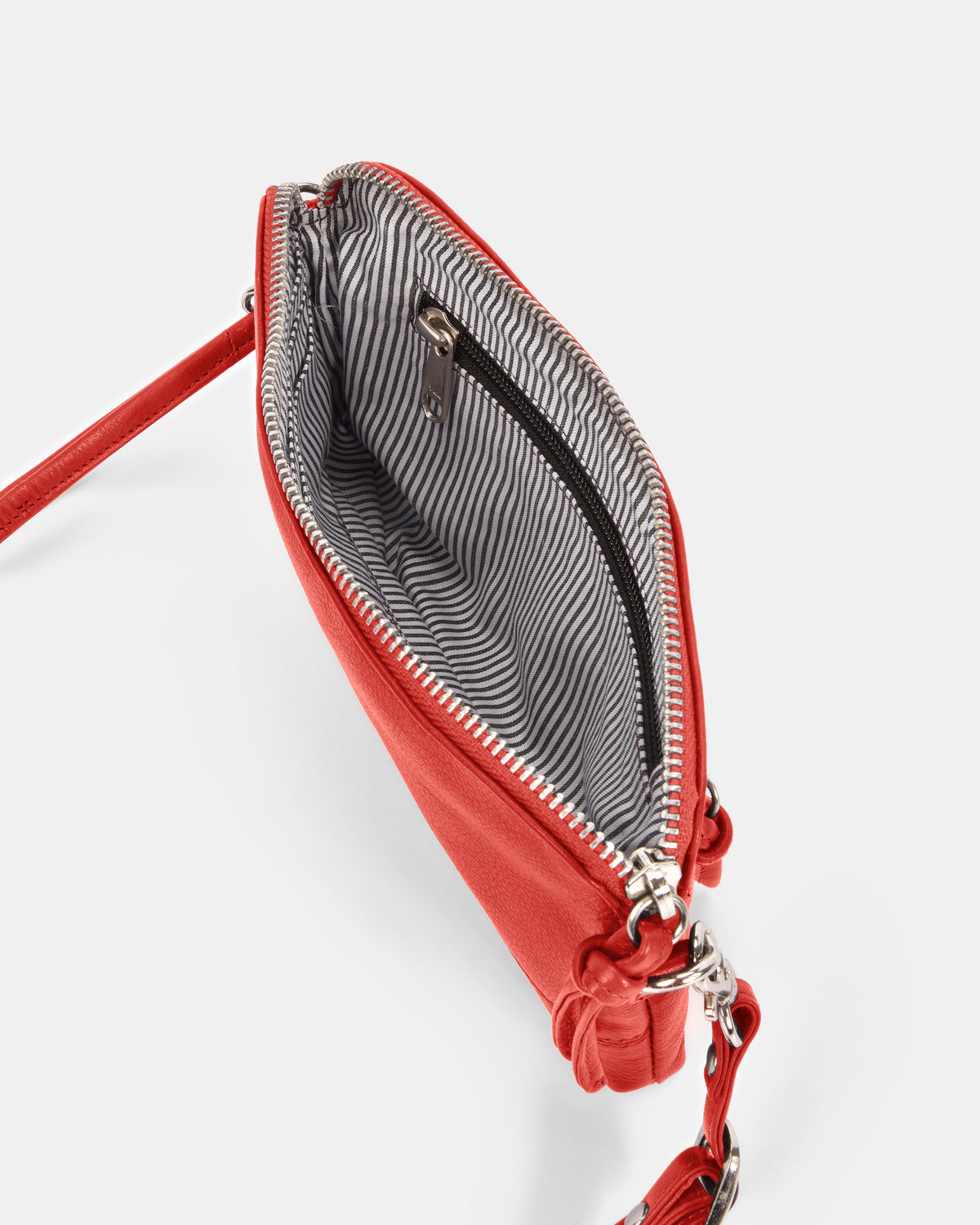 Kara Leather Crossbody Purse 2 in 1 - Coral
