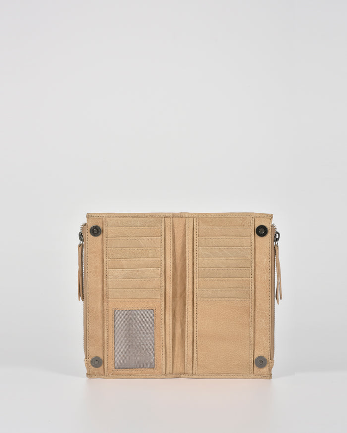 Taree Soft Leather Pouch Wallet - Camel