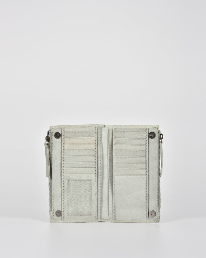 Taree Soft Leather Pouch Wallet - Mist