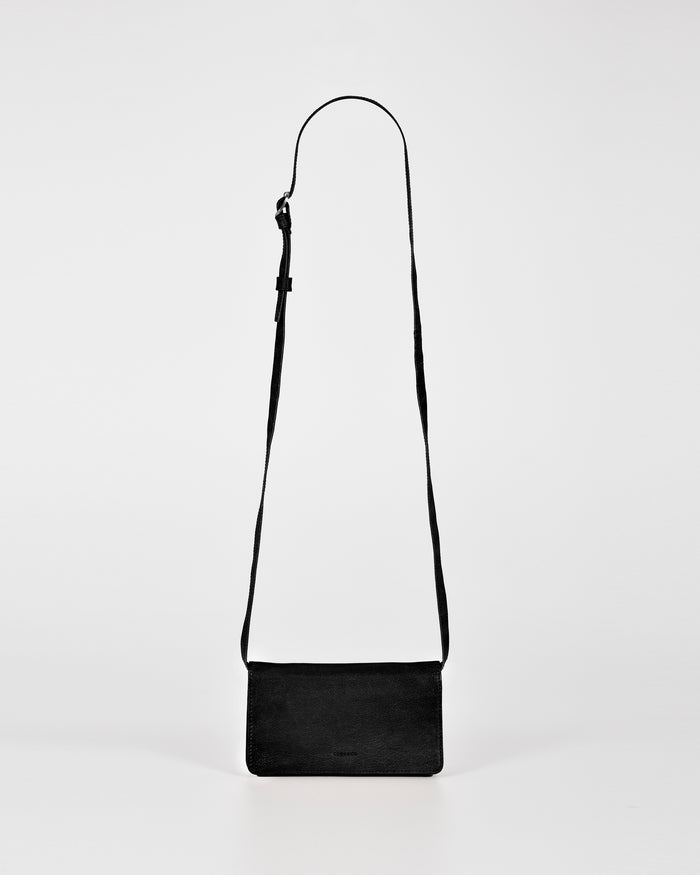 Stirling Leather Smart-Phone Wallet Crossbody - Black
