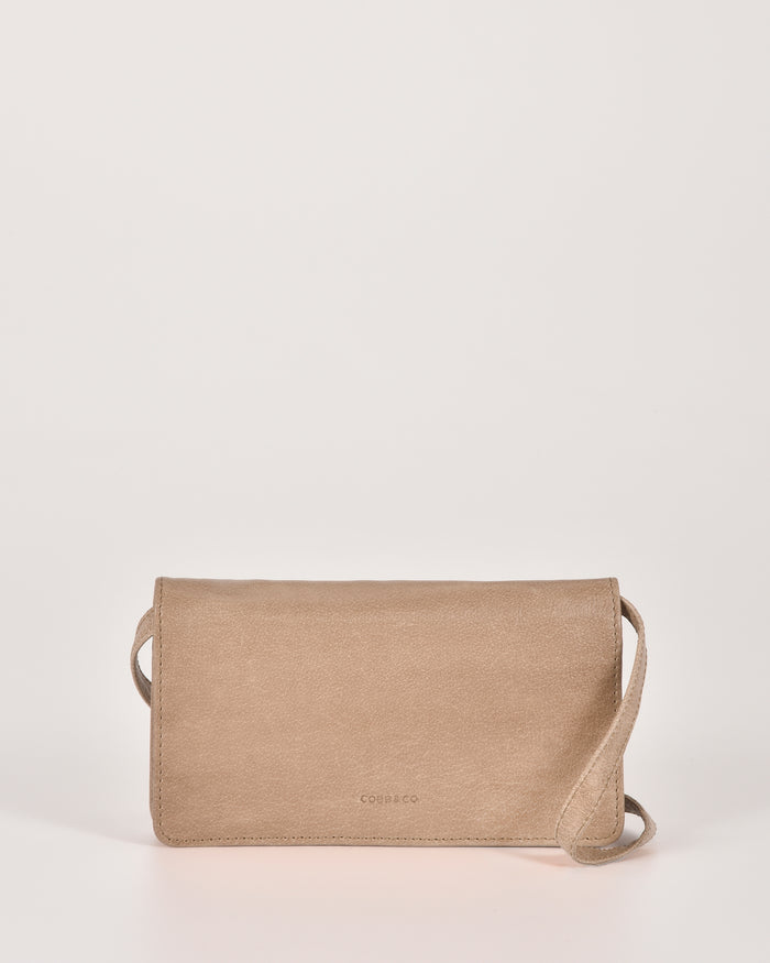 Stirling Leather Smart-Phone Wallet Crossbody - Blush