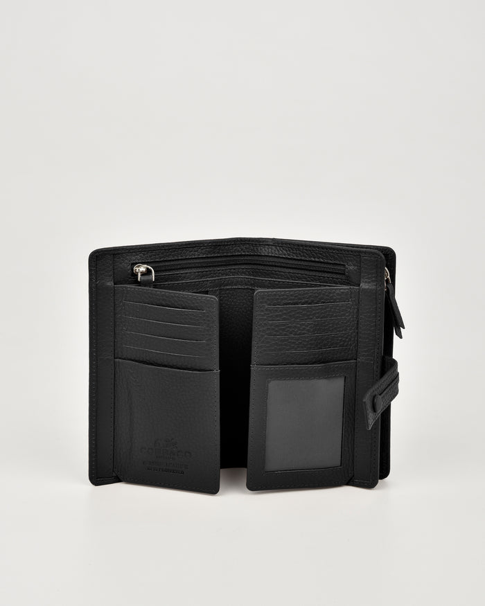 Epsom RFID Blocking Leather Wallet - Black
