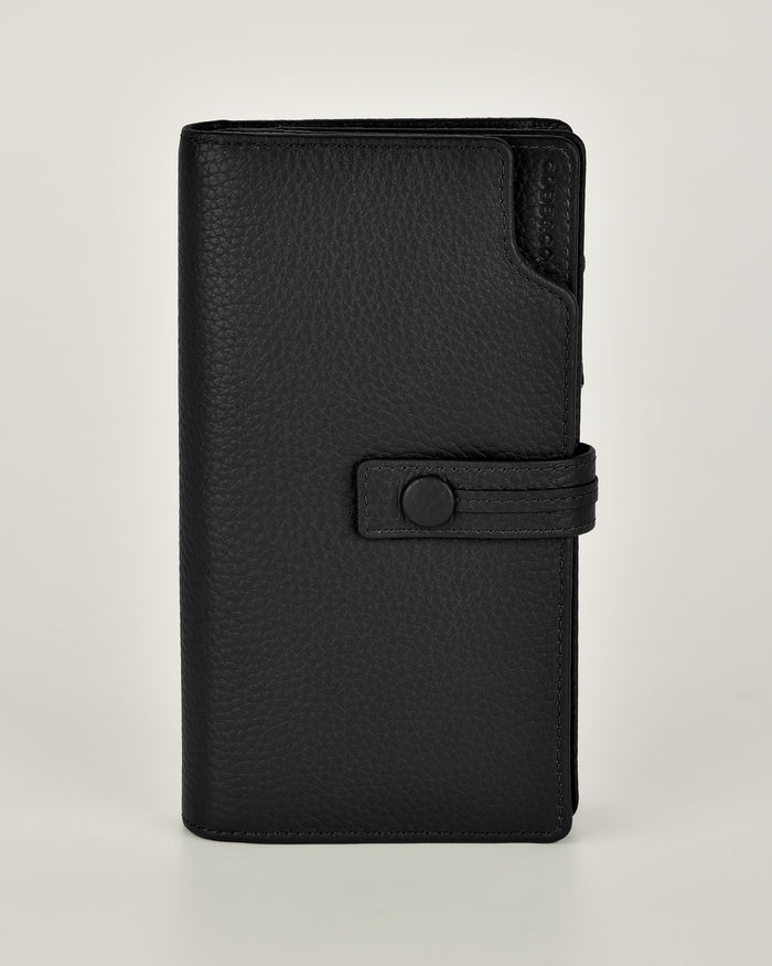 Newington RFID Blocking Leather Wallet - Black