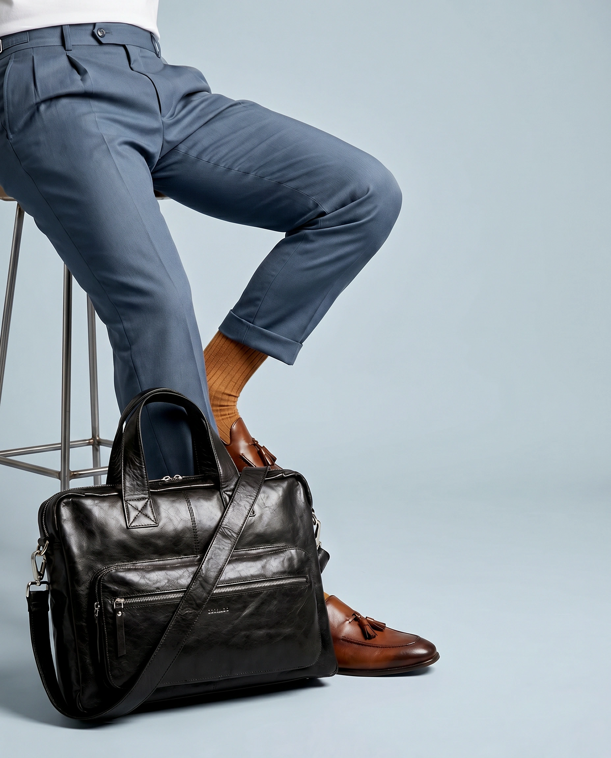 Trademark Leather Laptop Business Bag - Black