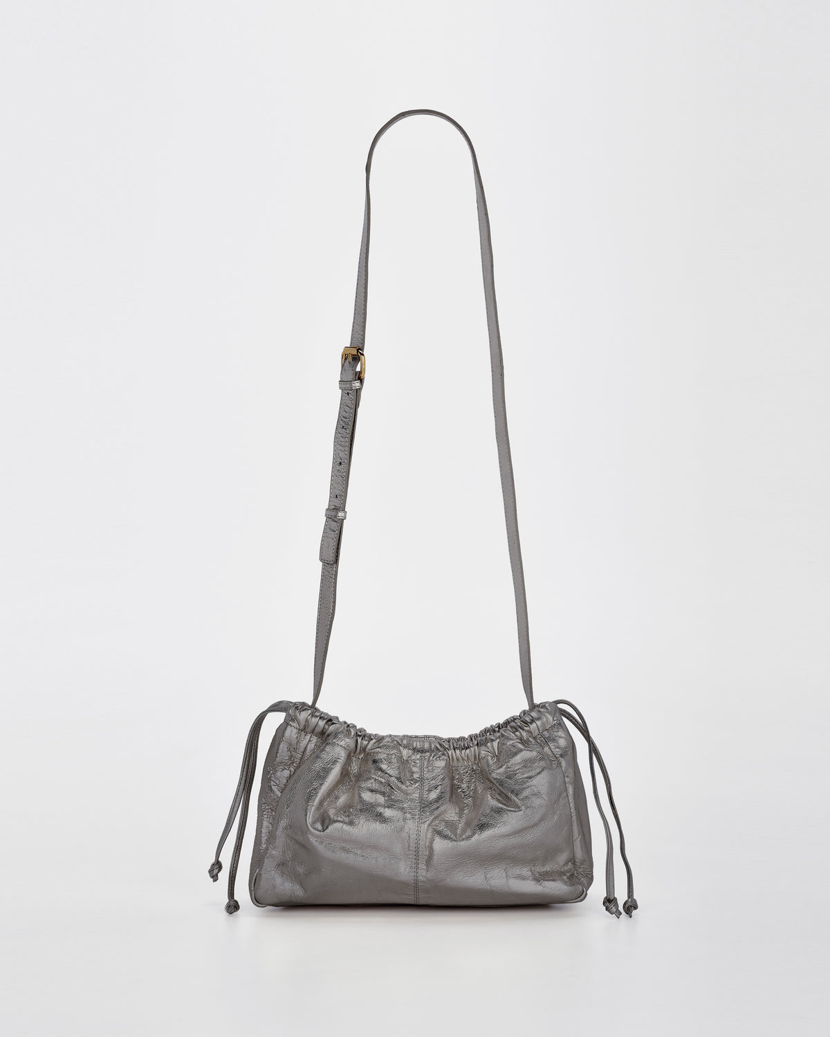 Halley Metallic Drawstring Crossbody