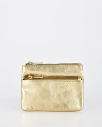 Comet Metallic Leather Card & Coin Purse