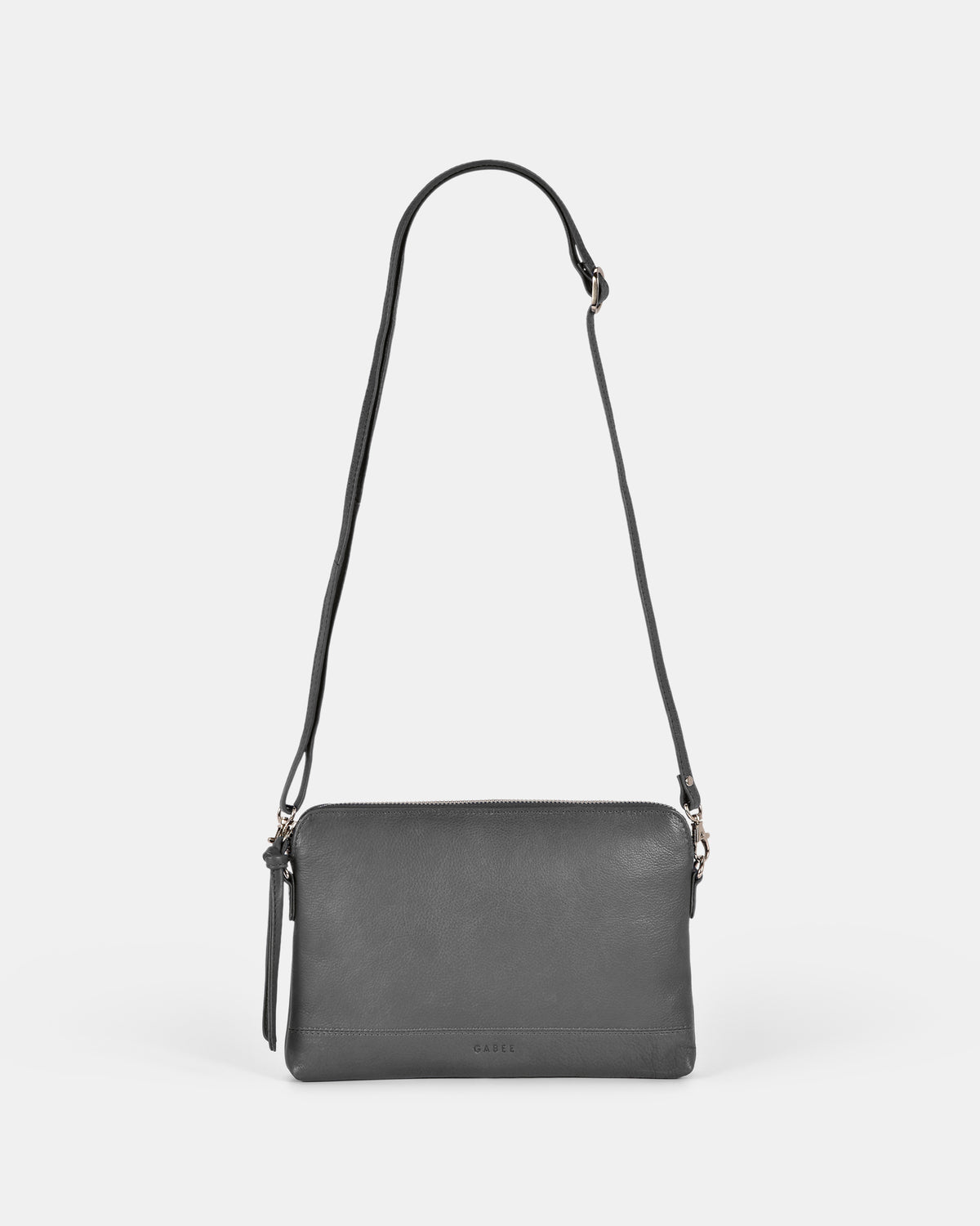 Holly Leather Crossbody Purse 2 in 1 - Grey