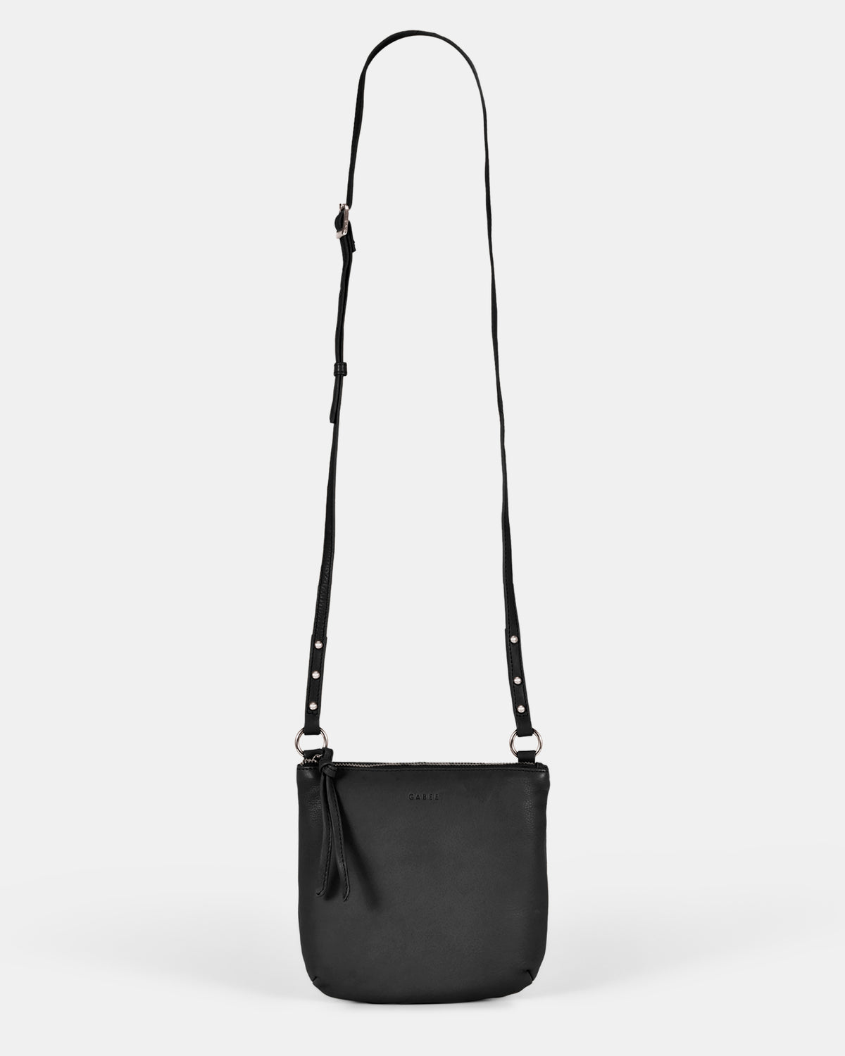 Meadow Soft Leather Pouch Crossbody - Black