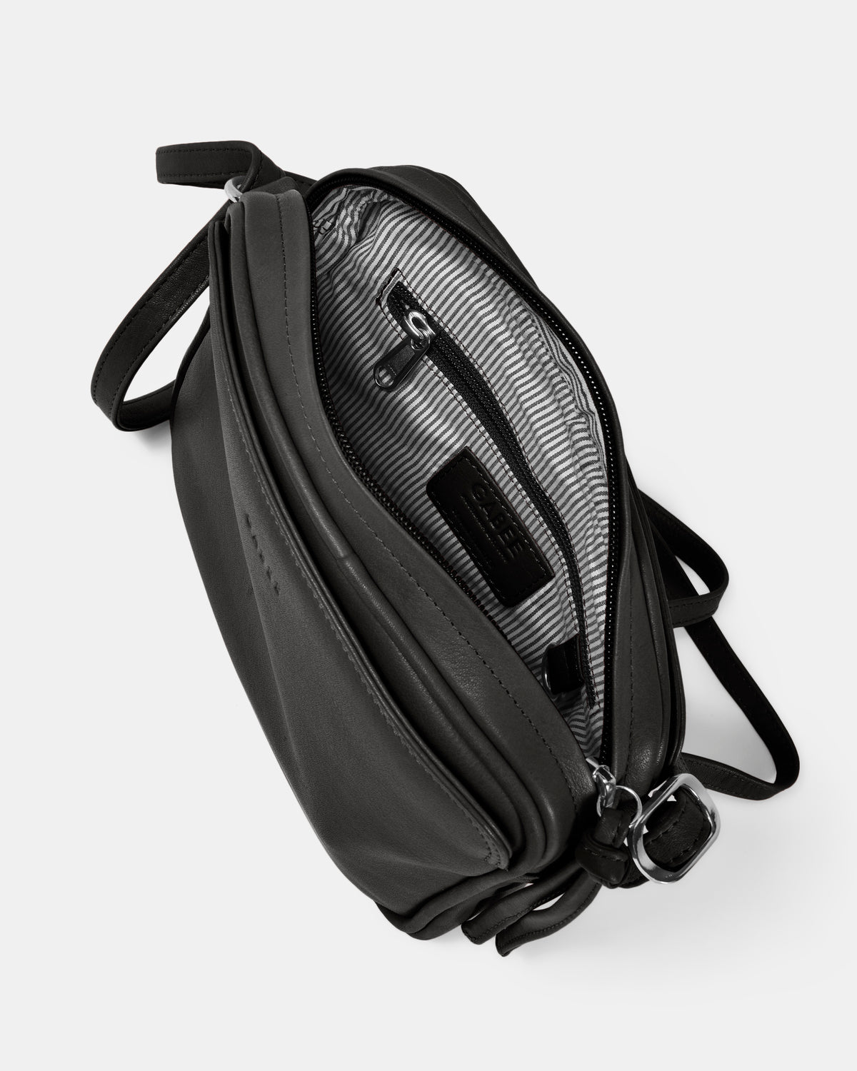 Darcy Leather Crossbody - Black